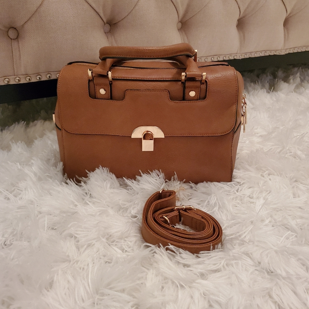 Vintage Style Dune London Speedy Bag in Cognac